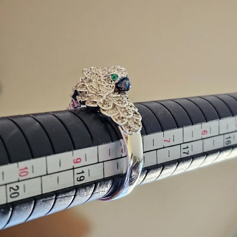 Sterling silver eagle head ring size 8